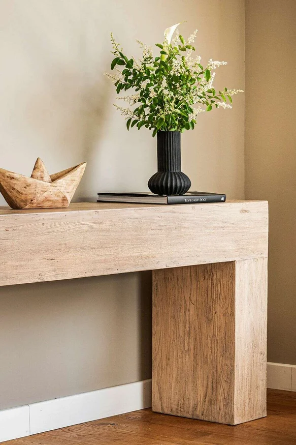 MESA DE ARRIMO / CONSOLA TAURET - 1.80 MTS en Madera natural - Bibliotecas, Uruguay | La Iberica, vista 2
