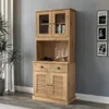 Cristalero - 4 Puertas - 2 Cajones - Línea Oslo - Natural en Madera natural - Bibliotecas, Uruguay | Ecowood, vista 2 de 4