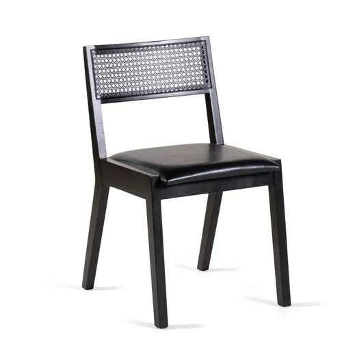 SILLA ALPHA CUERINA NEGRA en Negro - Sillas, Uruguay | Vinibel