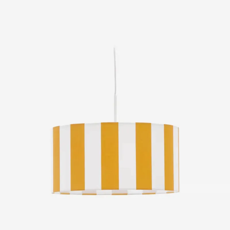 Pantalla para lámpara de techo Ciral con rayas - azul y blanco Ø 40 cm en Azul, Beige - Lámparas colgantes, Uruguay | Kavehome