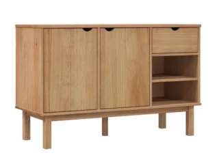 Aparador 2P/1C y nicho Mel/Gris Linea Nordica en Madera Maciza en Madera natural - Aparadores y recibidores, Uruguay | Quesal, vista 15