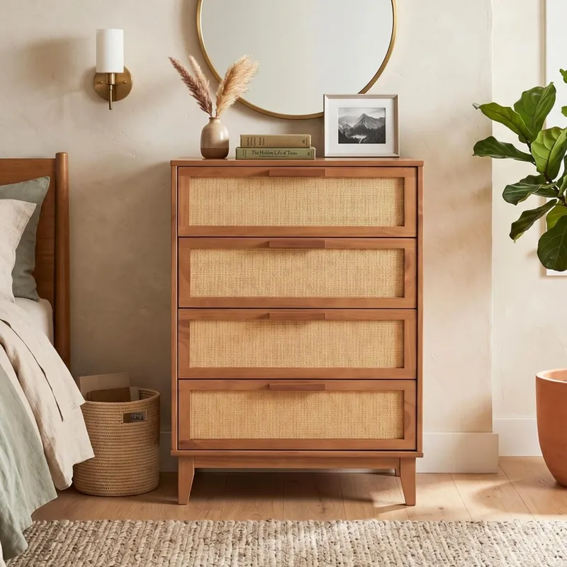 Cómoda 4 Cajones - Slim Chest en Madera natural - Cómodas, Uruguay | Rústico Hogar