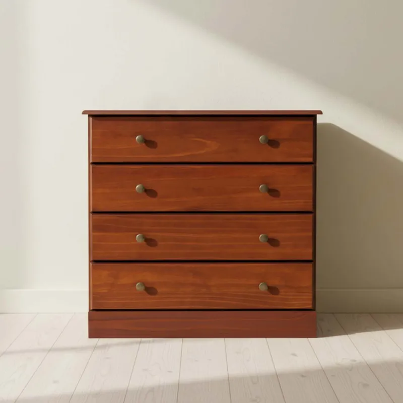 Cómoda 4 Cajones Madera Marron Agata Ii en Marrón - Cómodas, Uruguay | Divino