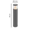 Luminaria Bolardo Exterior 9W Kane 80cm Gris Grafito en Gris - Lámparas de pie, Uruguay | Unilux, vista 4 de 4