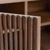 Zapatero Beyla 2 puertas de chapa y madera maciza de fresno con acabado tono nogal 98,5 cm en Marrón - Butacas, banquetas y puffs, Uruguay | Kavehome, vista 3 de 7