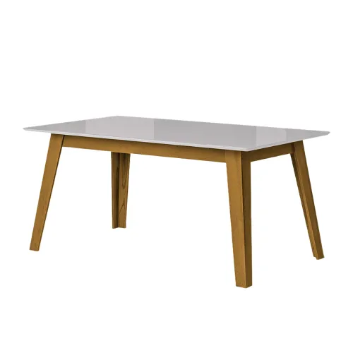 Mesa Nova York 1.60x0.90 C/vidrio Color Blanco (43) en Blanco - Mesas de comedor, Uruguay | Castro
