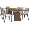 MESA COMEDOR TAPA MADERA - TAPA TECA Y PIE CHOCOLATE en Multicolor - Mesas de comedor, Uruguay | Champagne Home, vista 1 de 4