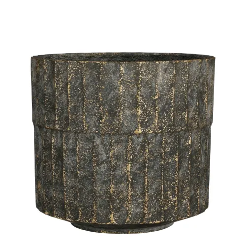 Maceta Cemento Negro Apiro en Negro - Jarrones, Uruguay | Divino