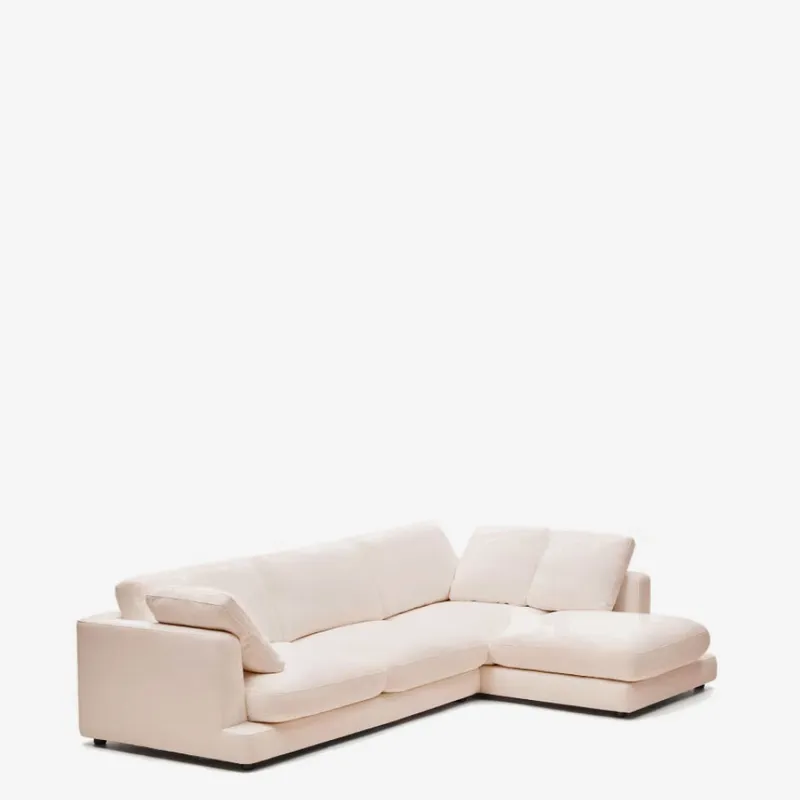 Sofá Gala 4 plazas con chaise longue - derecho beige 300 cm en Beige - Sillones y sofás, Uruguay | Kavehome