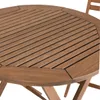 Kit Mesa + 2 Sillas Plegables - Ipanema - Nogueira en Marrón - Muebles para el exterior, Uruguay | Rústico Hogar, vista 3 de 5