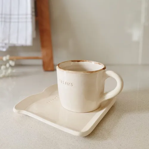 Taza y plato tostada en cerámica - Decoración, Uruguay | Dreams On Time