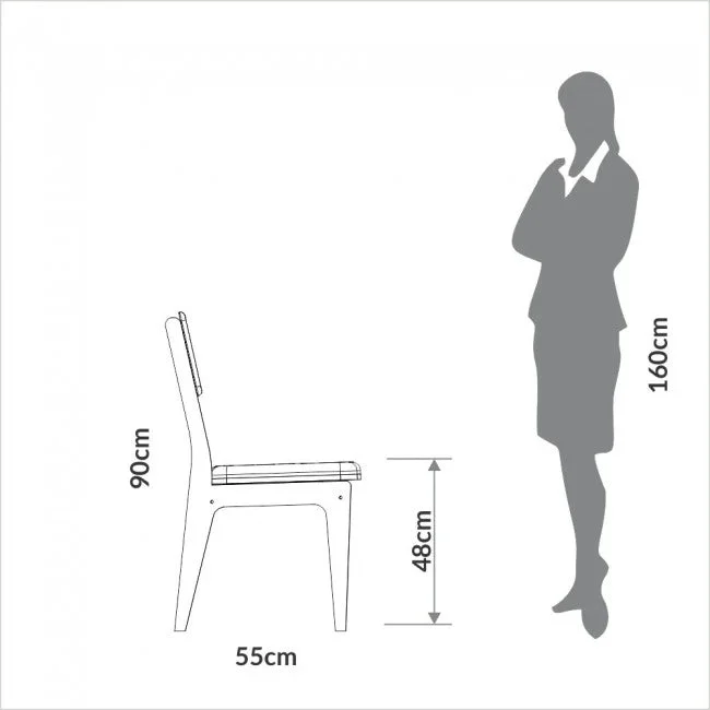 Silla de comedor Monica 100% MDF con RATAN en Madera natural - Sillas, Uruguay | Balton, vista 22