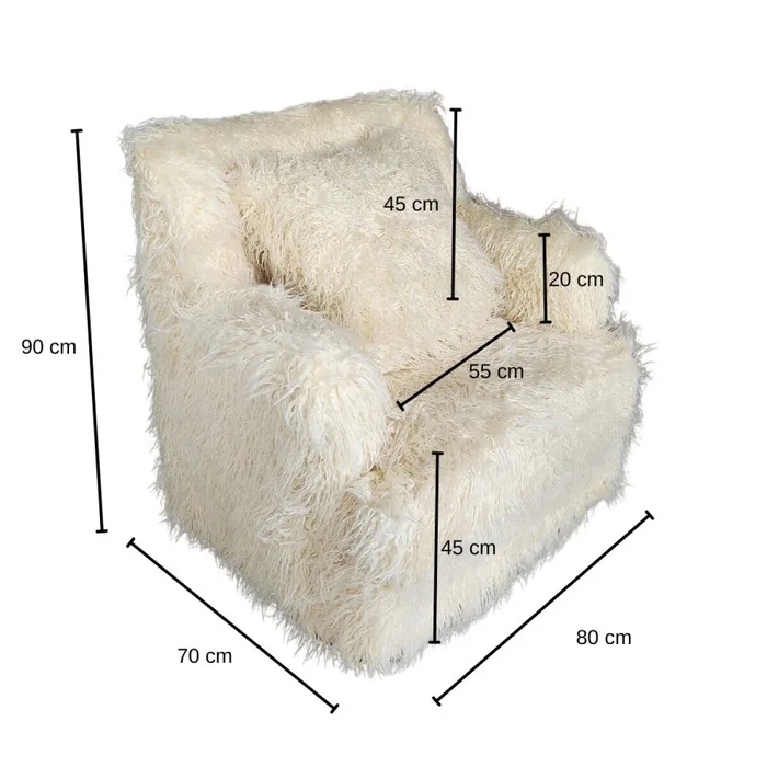 Sillon 1 cuerpo Ivory Faux en Beige - Sillones y sofás, Uruguay | La Cueva Muebles, vista 2