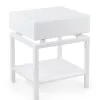 MESA DE LUZ IDEALE LACA BLANCA 50X44X60H - Mesas de luz, Uruguay | Vinibel, vista 2 de 5