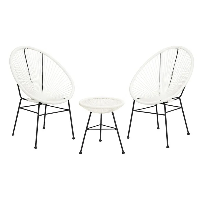 Juego de jardin Acapulco en Blanco - Muebles para el exterior, Uruguay | La Cueva Muebles