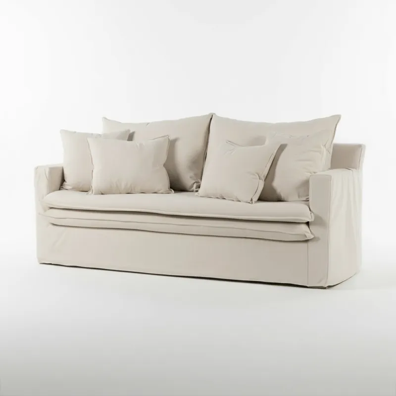Sofá Gin con Funda - Tela Rústica - 2,5 cuerpos - TD5260-1635 (Beige) en Beige - Sillones y sofás, Uruguay | NYR