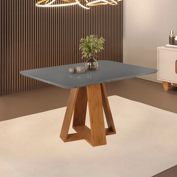 Mesa de Comedor Rectangular - Línea París - Gris en Gris - Mesas de comedor, Uruguay | Ecowood, vista 3