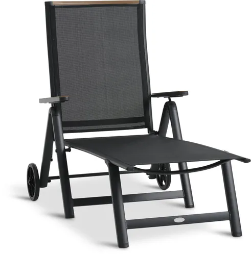 Reposera BREDSTEN A79xL187 negro en Negro - Muebles para el exterior, Uruguay | JYSK