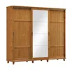 Ropero Placard 3 Puertas Corredizas Con Espejo 100% Madera - Roperos y placares, Uruguay | Muebles Express, vista 1 de 4