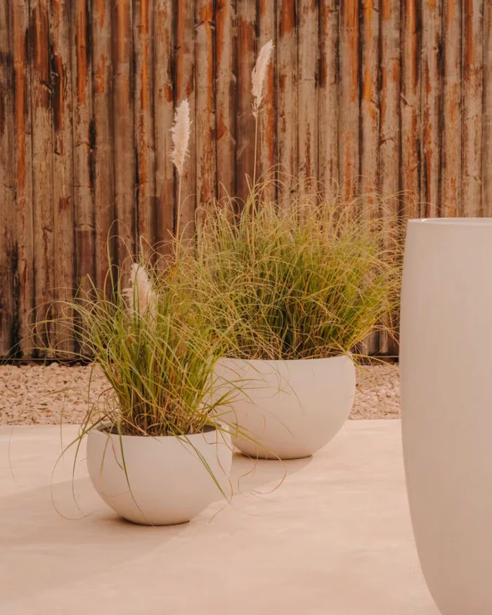 Macetero Grau de cemento blanco Ø 56 cm en Blanco - Muebles para el exterior, Uruguay | Kavehome, vista 2