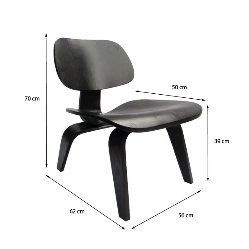 Butaca Eames - Negra en Negro - Butacas, banquetas y puffs, Uruguay | Walnut, vista 5