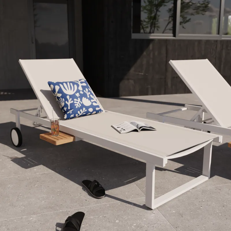 Reposera Persea Blanca en Blanco - Muebles para el exterior, Uruguay | Naterial Uruguay