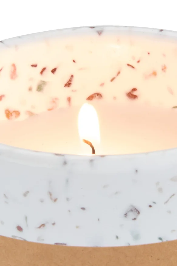 Vela aromática HEINI Ø9xA10cm terrazo en Blanco - Velas y Portavelas, Uruguay | JYSK, vista 2