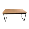 Mesa de Comedor Oxford Rectangular 150 cm (Marrón Claro - Hierro Negro) en Marrón - Mesas de comedor, Uruguay | Berna home, vista 1 de 2