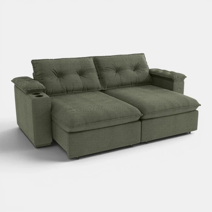 Sofa Zandon 260CM - Retractil/Reclinable en Lino Arena A085 - Sillones y sofás, Uruguay | Balton, vista 20