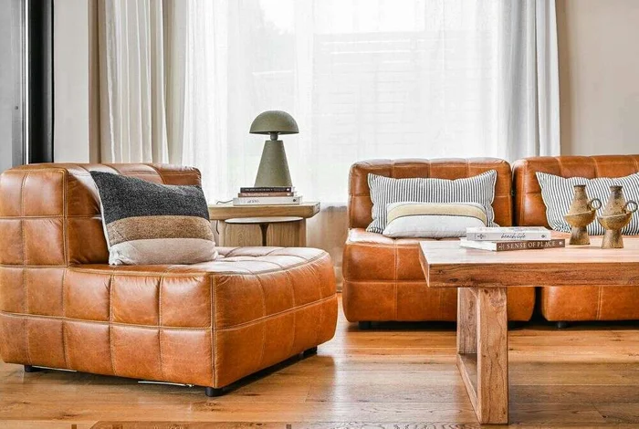 BUTACA COLUMBIA - CUERO ITALIANO CARAMELO en Marrón - Sillones y sofás, Uruguay | La Iberica, vista 12