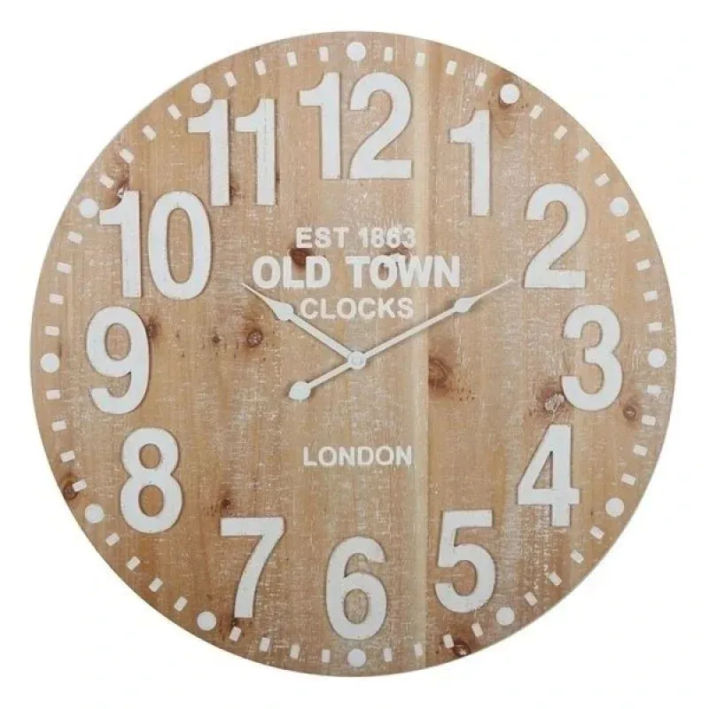 Reloj de pared madera clara en Madera natural - Decoración, Uruguay | Concetto Casa