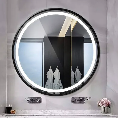 Espejo con luz led marco Aluminio 60cm - Espejos, Uruguay | Alta Gracia Deco