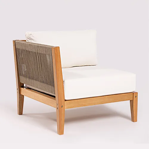 CANTO DER. CANNES CUERDA RAMI Y ACQUABLOCK CRUDO 78x74x66CM JATOBA - Muebles para el exterior, Uruguay | Vinibel