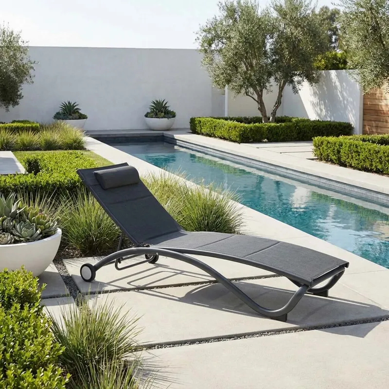Reposera Aluminio Aluminio Gris Buzios en Gris - Muebles para el exterior, Uruguay | Divino