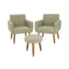 Kit 2 Poltrona + Puff Havana Verde - Sillones y sofás, Uruguay | Ecowood, vista 1 de 6