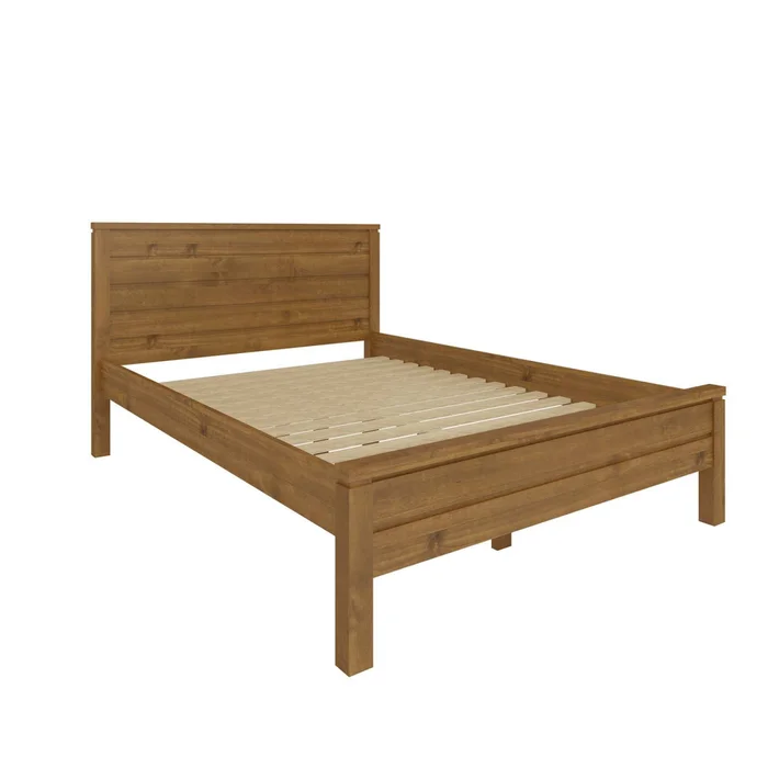 Cama 2 Plazas Madera Natural-beige Fresno en Madera natural - Dormitorio, Uruguay | Divino, vista 2