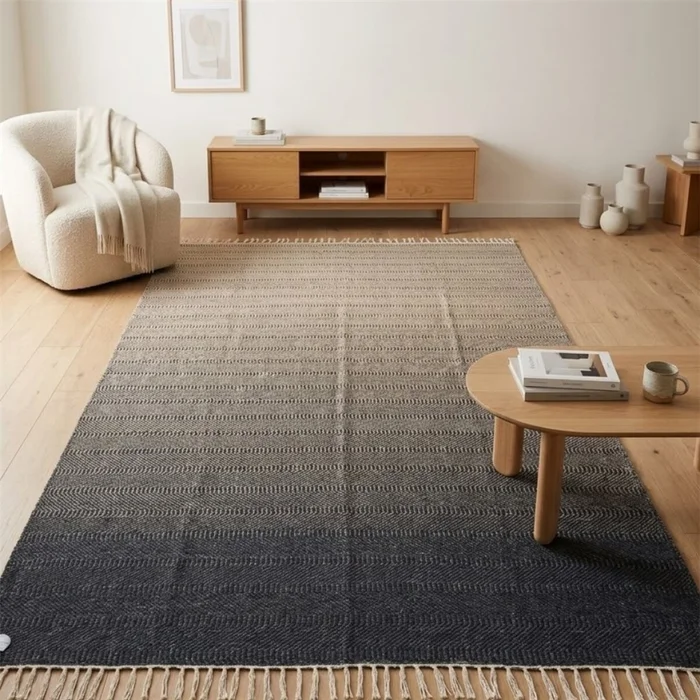 ALFOMBRA 200X285CM JASPEADO FLECOS NATURAL Y NAVY - Alfombras, Uruguay | Decohogar, vista 2