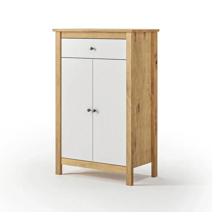 Zapatera 2 Puertas 1 Cajón - Línea Maden - Blanco en Blanco - Aparadores y recibidores, Uruguay | Ecowood, vista 3