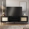 Rack Praga 140 cm - Negro con Esterilla - Muebles para TV, Uruguay | Berna home, vista 4 de 4