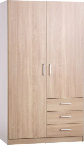 Armario FANDRUP 97x176 combi roble claro en Madera natural - Roperos y placares, Uruguay | JYSK