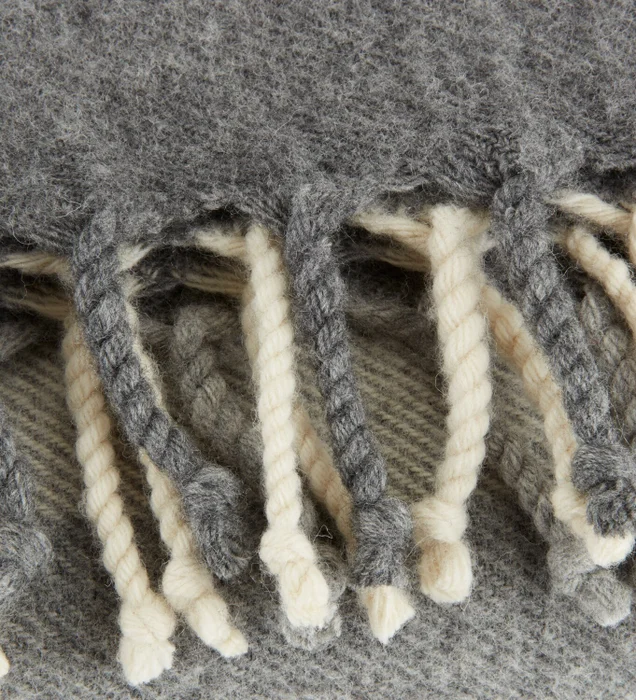 Manta throw LUNDKARSE 130x170 lana gris/beige en Gris - Textiles, Uruguay | JYSK, vista 3