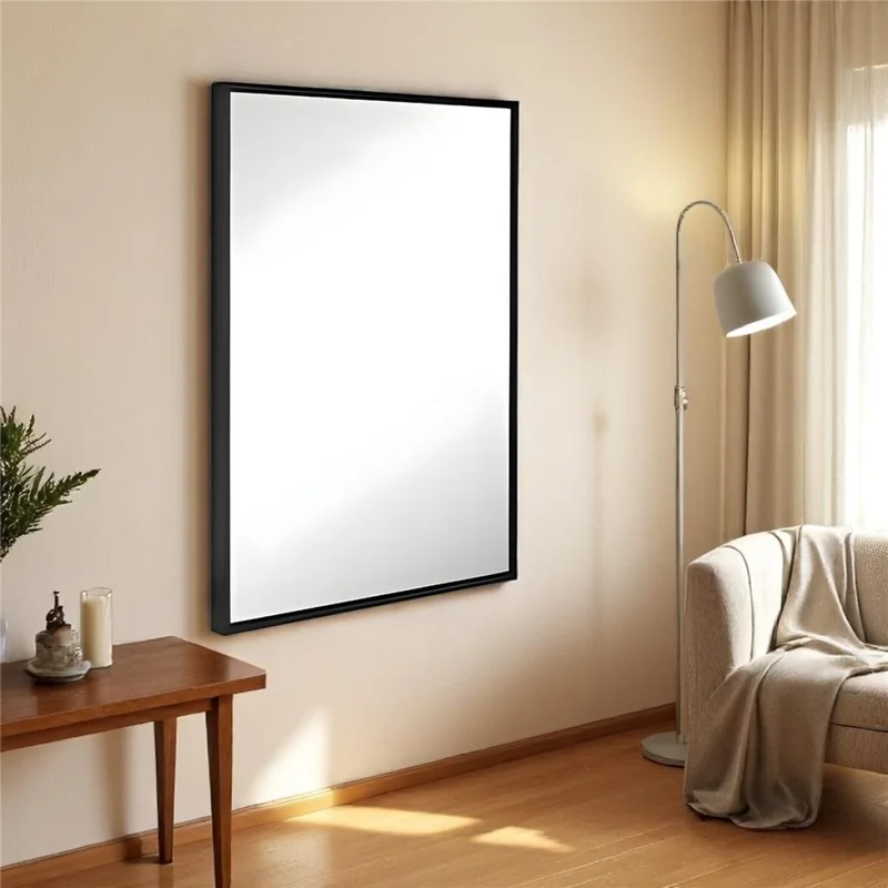 ESPEJO ALUMINIO 60x90CM NEGRO en Negro - Espejos, Uruguay | Decohogar, vista 3