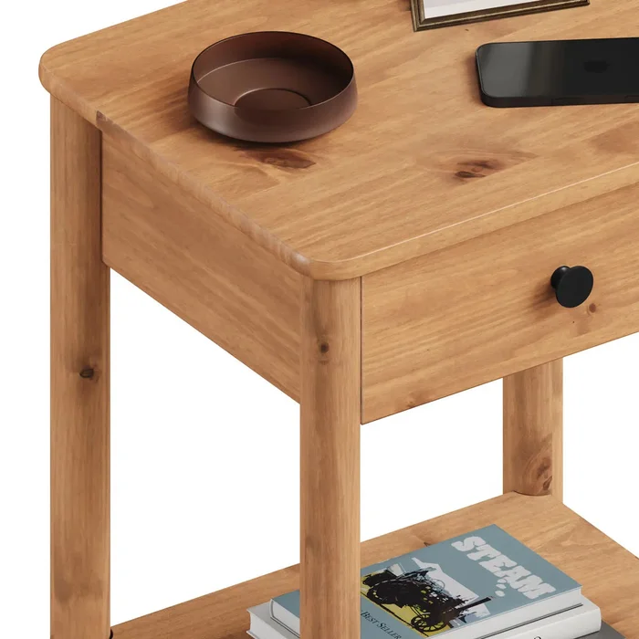 Mesa de luz Apama 1 cajon - Madera Maciza en Madera natural - Mesas de luz, Uruguay | Balton, vista 9
