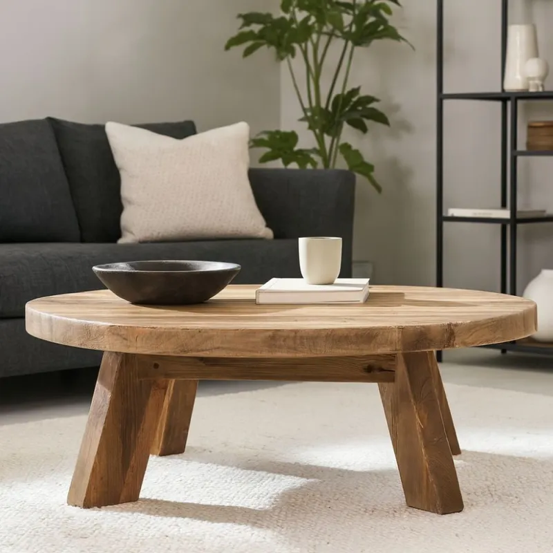 Mesa de living redonda Linea Rimini en Marrón - Mesas de living, Uruguay | La Cueva Muebles
