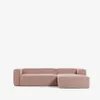 Sofá Blok 3 plazas chaise longue - derecho pana gruesa rosa 300 cm en Rosa - Sillones y sofás, Uruguay | Kavehome, vista 5 de 10