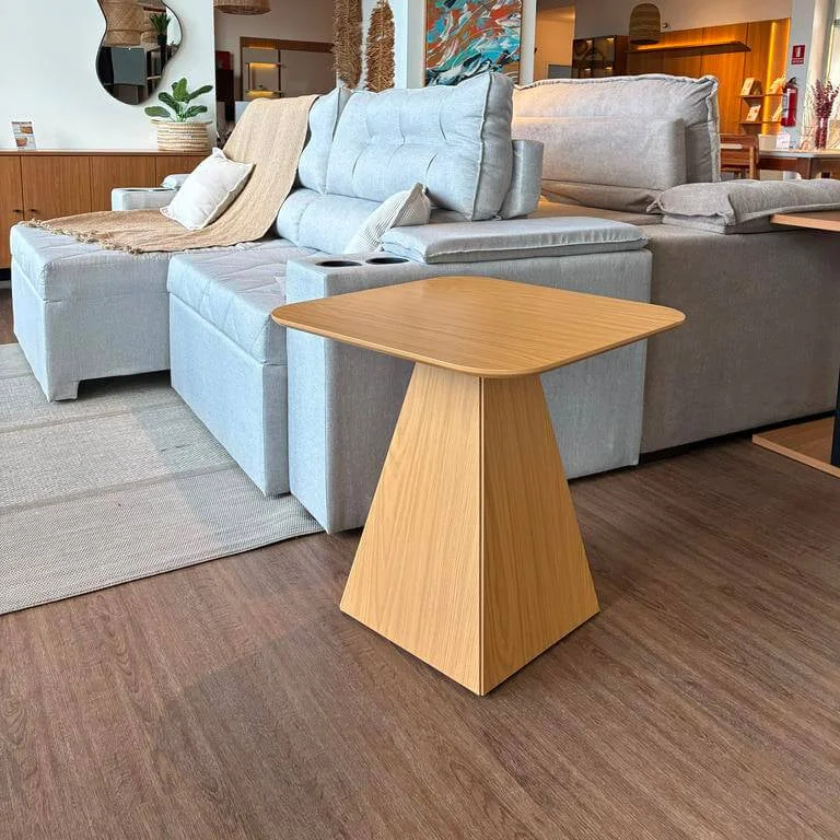 Mesa Lateral Agustina 60cm 100% MDF en Madera natural - Mesas de living, Uruguay | Balton, vista 3