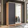 Ropero 2 puertas con Espejo - Linea FIT - Negro en Negro - Roperos y placares, Uruguay | Ecowood, vista 1 de 5