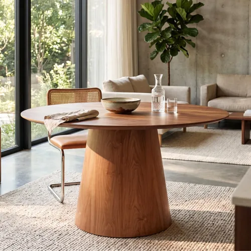 Mesa de comedor Zara 1.35 - Línea Manhattan - Marrón en Marrón - Mesas de comedor, Uruguay | Rústico Hogar