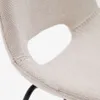 Silla Zahara beige y patas de acero con acabado negro en Beige - Sillas, Uruguay | Kavehome, vista 4 de 8