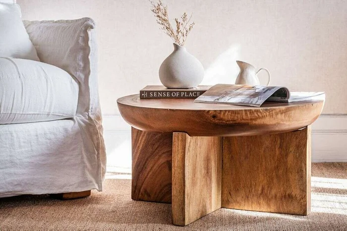 MESA MEDITERRANEO - SUAR - DIAMETRO 75 CMS en Madera natural - Mesas de living, Uruguay | La Iberica, vista 5